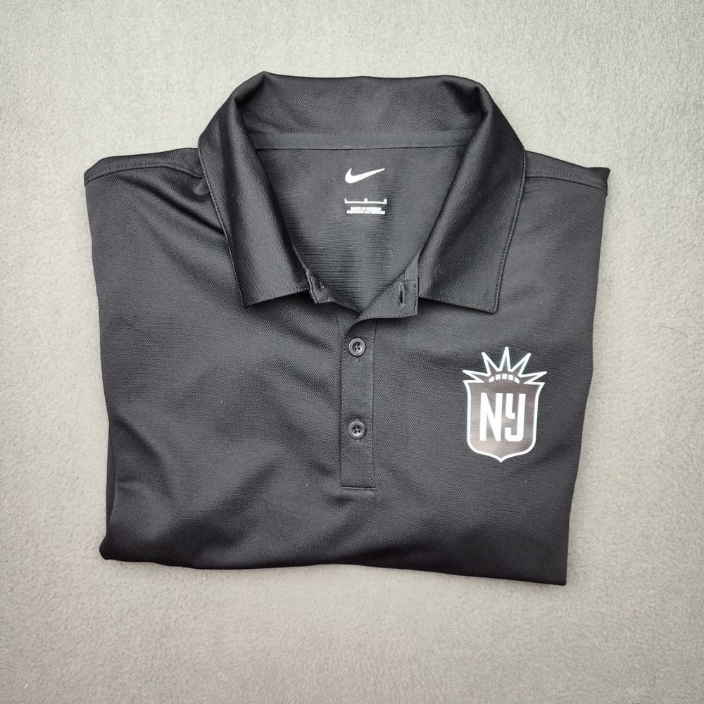 Nike New York NY NJ Gothem Shirt Mens Large Black Soccer Golf Stretch Tech